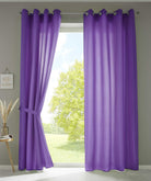 2er Set Vorhänge Schal Ösen »Berlin« Microsatin Lichtdurchlässig Uni Matt 20405N2 Lila HxB 245x140 cm Vorhang 20405N2lila_ed49b93f-fef5-44da-87db-581880d8b3c7 | gerdinenbox.com