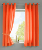 2er Set Vorhänge Schal Ösen »Berlin« Microsatin Lichtdurchlässig Uni Matt 20405N2 Orange HxB 175x140 cm Vorhang 20405N2orange-175_0655c720-eec5-4fe4-a99a-156da48d3178 | gerdinenbox.com