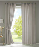 2er Set Vorhänge Schal Ösen »Berlin« Microsatin Lichtdurchlässig Uni Matt 20405N2 Stein HxB 245x140 cm Vorhang 20405N2stein_d2ba853e-cd86-47ef-995e-547495aae4a6 | gerdinenbox.com