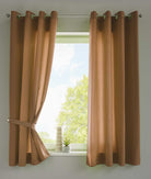 2er Set Vorhänge Schal Ösen »Berlin« Microsatin Lichtdurchlässig Uni Matt 20405N2 Taupe HxB 145x140 cm Vorhang 20405N2taupe-175 | gerdinenbox.com