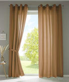 2er Set Vorhänge Schal Ösen »Berlin« Microsatin Lichtdurchlässig Uni Matt 20405N2 Taupe HxB 225x140 cm Vorhang 20405N2taupe | gerdinenbox.com