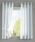 2er Set Vorhänge Schal Ösen »Berlin« Microsatin Lichtdurchlässig Uni Matt 20405N2 Weiß HxB 175x140 cm Vorhang 20405N2weiss-175_fca4f3e4-1eb6-465b-a69a-a65170eb4ba8 | gerdinenbox.com