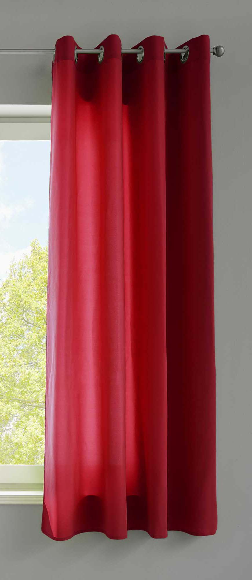 1er Set Vorhänge Schal Ösen »Berlin« Microsatin Lichtdurchlässig Uni Matt 20405N Bordeaux HxB 145x140 cm Vorhang 20405Nbordeaux-175 | gerdinenbox.com