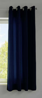1er Set Vorhänge Schal Ösen »Berlin« Microsatin Lichtdurchlässig Uni Matt 20405N Dunkelblau HxB 145x140 cm Vorhang 20405Ndunkelblau-175 | gerdinenbox.com