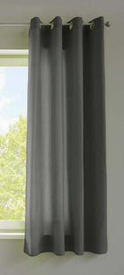 1er Set Vorhänge Schal Ösen »Berlin« Microsatin Lichtdurchlässig Uni Matt 20405N Dunkelgrau HxB 145x140 cm Vorhang 20405Ndunkelgrau-175 | gerdinenbox.com
