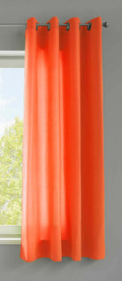 1er Set Vorhänge Schal Ösen »Berlin« Microsatin Lichtdurchlässig Uni Matt 20405N Orange HxB 145x140 cm Vorhang 20405Norange-175 | gerdinenbox.com