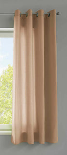 1er Set Vorhänge Schal Ösen »Berlin« Microsatin Lichtdurchlässig Uni Matt 20405N Sand HxB 145x140 cm Vorhang 20405Nsand-175 | gerdinenbox.com