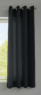 1er Set Vorhänge Schal Ösen »Berlin« Microsatin Lichtdurchlässig Uni Matt 20405N Schwarz HxB 175x140 cm Vorhang 20405Nschwarz-175_f0d2f392-c2f1-4325-a423-01d8c0928f0d | gerdinenbox.com