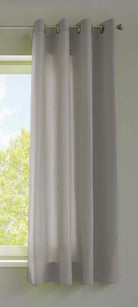 1er Set Vorhänge Schal Ösen »Berlin« Microsatin Lichtdurchlässig Uni Matt 20405N Stein HxB 145x140 cm Vorhang 20405Nstein-175 | gerdinenbox.com