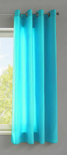1er Set Vorhänge Schal Ösen »Berlin« Microsatin Lichtdurchlässig Uni Matt 20405N Türkis HxB 145x140 cm Vorhang 20405Ntuerkis-175 | gerdinenbox.com