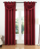 Vorhang Set Schal Ösen Microsatin Segeltuch Querbehang lichtdurchlässig Deko Wohnzimmer 20405S4 Bordeaux HxB 175x140 cm Vorhang Set 20405S4bordeaux | gerdinenbox.com