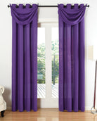 Vorhang Set Schal Ösen Microsatin Segeltuch Querbehang lichtdurchlässig Deko Wohnzimmer 20405S4 Lila HxB 225x140 cm Vorhang Set 20405S4lila_249255c7-bc18-45f7-ab5d-99fea170108e | gerdinenbox.com