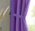 2er Set Vorhänge Schal Schlaufen »Berlin« Microsatin Lichtdurchlässig Kräuselband Uni Matt 20400N2 Vorhang 20405_raff_lila_1_e6e2d17c-9bbf-4b4b-b6ea-cc893ae83bb9 | gerdinenbox.com