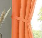 1er Set Vorhänge Schal Ösen »Berlin« Microsatin Lichtdurchlässig Uni Matt 20405N Vorhang 20405_raff_orange_ce2798c7-fb59-4051-911b-72133ab4fc51 | gerdinenbox.com