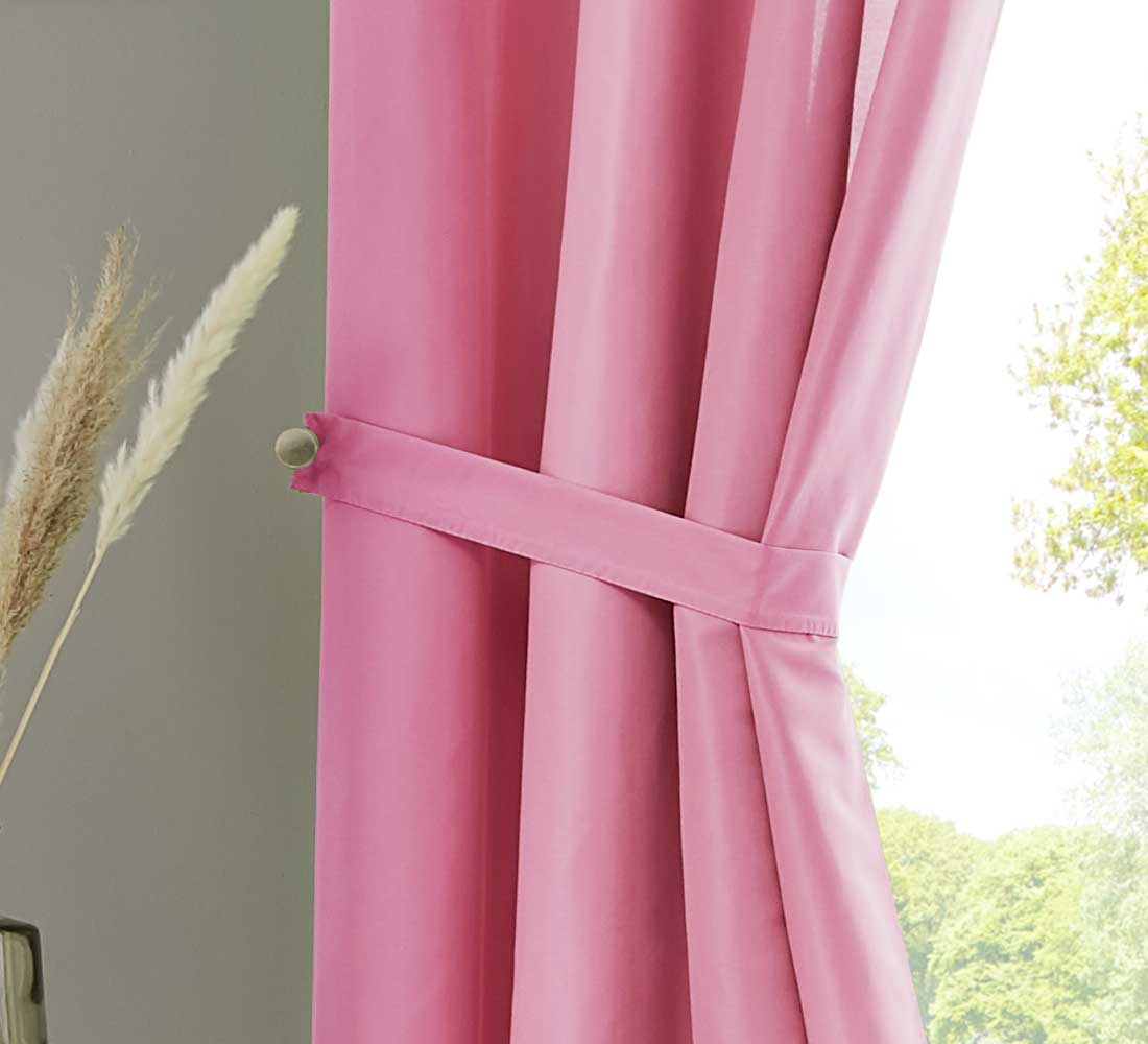 2er Set Vorhänge Schal Schlaufen »Berlin« Microsatin Lichtdurchlässig Kräuselband Uni Matt 20400N2 Vorhang 20405_raff_pink_1_da3ff540-0981-4139-a603-9e8bb5e38c1b | gerdinenbox.com