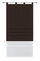 Doppel Raffrollo Palma Microsatin matt Voile Faltgardinen Faltrollo Schlaufenrollo mit Universalgardinenband 20410 Braun 60 x 175 (BxH) Raffrollo 20410braun_f3ec6c1b-28f4-4deb-86e6-56b7beeefcc6 | gerdinenbox.com