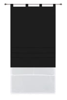 Doppel Raffrollo Palma Microsatin matt Voile Faltgardinen Faltrollo Schlaufenrollo mit Universalgardinenband 20410 Schwarz 80 x 175 (BxH) Raffrollo 20410schwarz_018b6114-07bd-402b-b130-b80cc48a5e59 | gerdinenbox.com