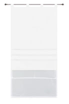 Doppel Raffrollo Palma Microsatin matt Voile Faltgardinen Faltrollo Schlaufenrollo mit Universalgardinenband 20410 Weiss 100 x 175 (BxH) Raffrollo 20410weiss | gerdinenbox.com