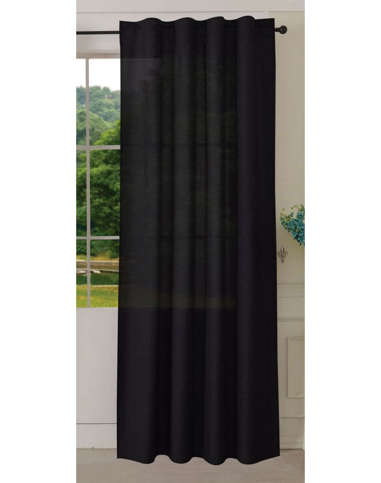 Vorhang Schal verdeckte Schlaufen >>Cationic<< blickdicht Leinen Optik natura seidenmatt (HxB) Landhaus Stil 20440 Anthrazit Vorhang 20440anthrazit | gerdinenbox.com