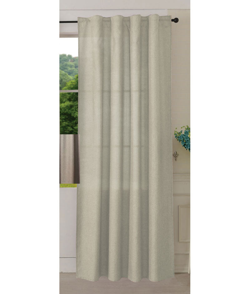 Vorhang Schal verdeckte Schlaufen >>Cationic<< blickdicht Leinen Optik natura seidenmatt (HxB) Landhaus Stil 20440 Sand Vorhang 20440sand | gerdinenbox.com