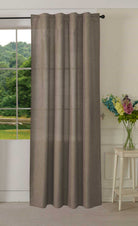 Vorhang Schal verdeckte Schlaufen >>Cationic<< blickdicht Leinen Optik natura seidenmatt (HxB) Landhaus Stil 20440 Taupe Vorhang 20440taupe | gerdinenbox.com