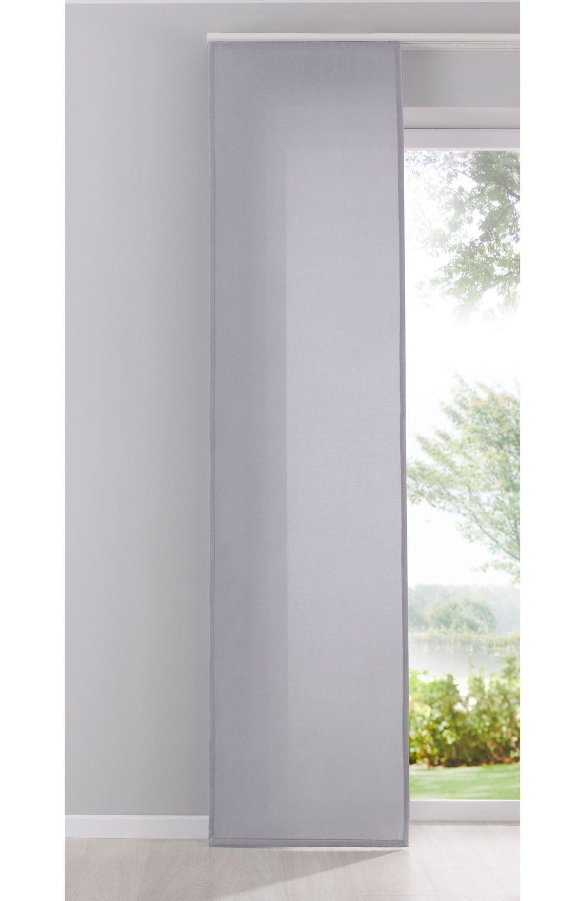 Flächenvorhang Schiebegardine Cationic blickdicht Leinen Optik natura seidenmatt Landhaus Stil 204411 Grau Schiebegardine 204411grau | gerdinenbox.com