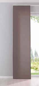 Flächenvorhang Schiebegardine Cationic blickdicht Leinen Optik natura seidenmatt Landhaus Stil 204411 Taupe Schiebegardine 204411taupe | gerdinenbox.com