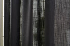 Vorhang Schal verdeckte Schlaufen >>Linene<< blickdicht Leinen Optik Natur Grobfaser (HxB) Lanhaus Stil schwere Qualität 20445 Vorhang 20445_schwarz_7 | gerdinenbox.com