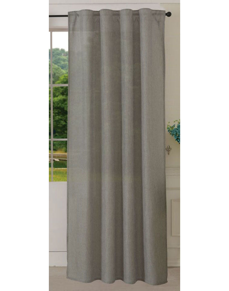 Vorhang Schal verdeckte Schlaufen >>Linene<< blickdicht Leinen Optik Natur Grobfaser (HxB) Lanhaus Stil schwere Qualität 20445 Grau Vorhang 20445grau | gerdinenbox.com