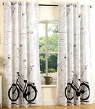 Vorhang Schal blickdicht verdeckte Schlaufen Universalband Digitaldruck (Höhe x Breite cm) 204902 Fahrrad 2 Stück 245x140 Vorhang Set 204902fahrrad | gerdinenbox.com