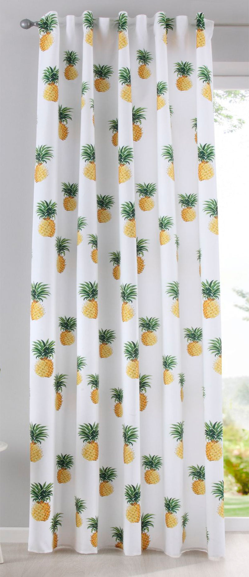 Vorhang Schal blickdicht verdeckte Schlaufen Universalband Digitaldruck (Höhe x Breite cm) 20490 Ananas Vorhang 20490ananas | gerdinenbox.com