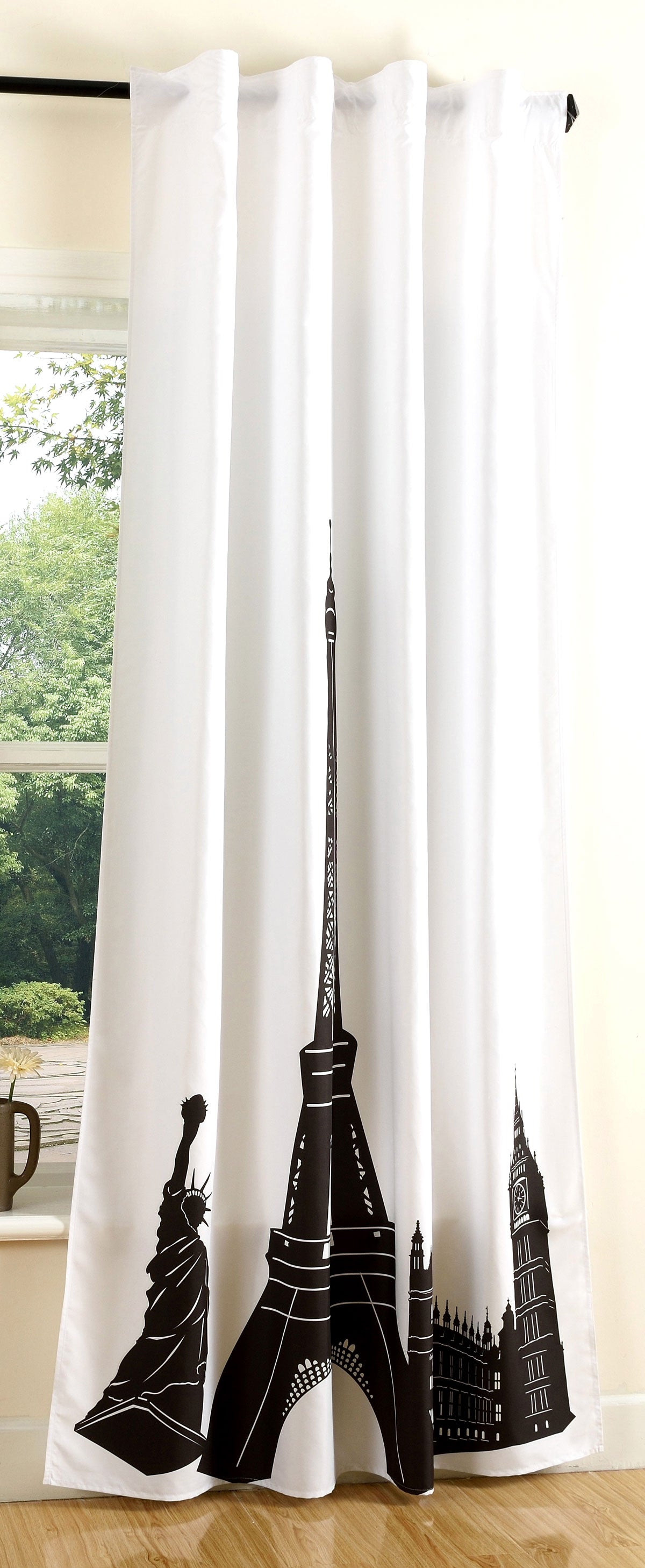 Vorhang Schal blickdicht verdeckte Schlaufen Universalband Digitaldruck (Höhe x Breite cm) 20490 Eiffelturm Vorhang 20490eiffelturm | gerdinenbox.com