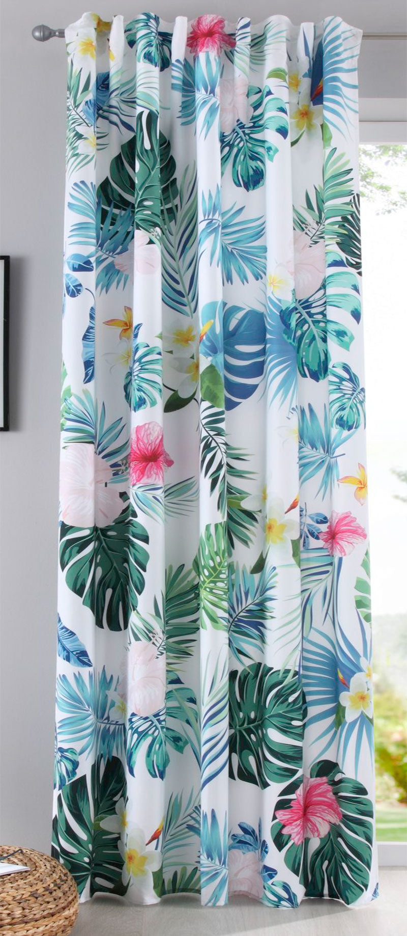 Vorhang Schal blickdicht verdeckte Schlaufen Universalband Digitaldruck (Höhe x Breite cm) 20490 Tropical Vorhang 20490tropical | gerdinenbox.com