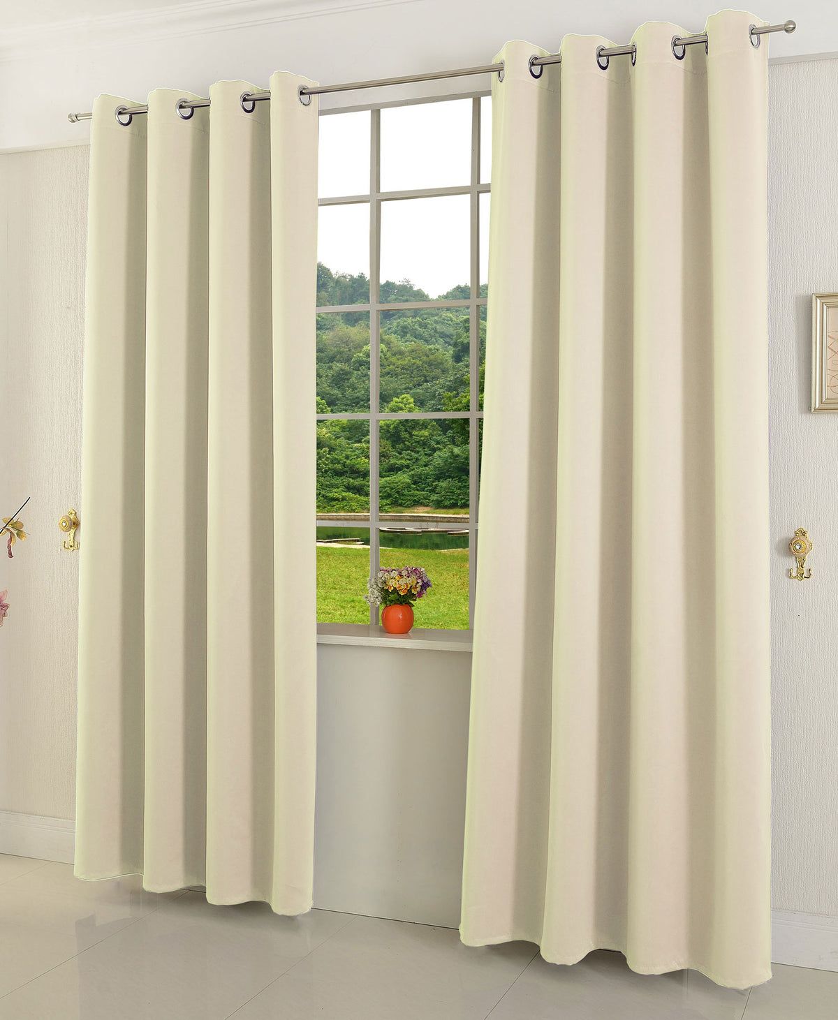 Verdunkelungsvorhang Ösen matt uni Farben blickdicht Blackout 20600 Angora 245x135 (HxB) Vorhang 20600angora | gerdinenbox.com