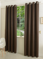 Verdunkelungsvorhang Ösen matt uni Farben blickdicht Blackout 20600 Braun 175x135 (HxB) Vorhang 20600braun | gerdinenbox.com