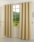 Verdunkelungsvorhang Ösen matt uni Farben blickdicht Blackout 20600 Creme 175x135 (HxB) Vorhang 20600creme | gerdinenbox.com