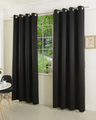 Verdunkelungsvorhang Ösen matt uni Farben blickdicht Blackout 20600 Schwarz 175x135 (HxB) Vorhang 20600schwarz | gerdinenbox.com