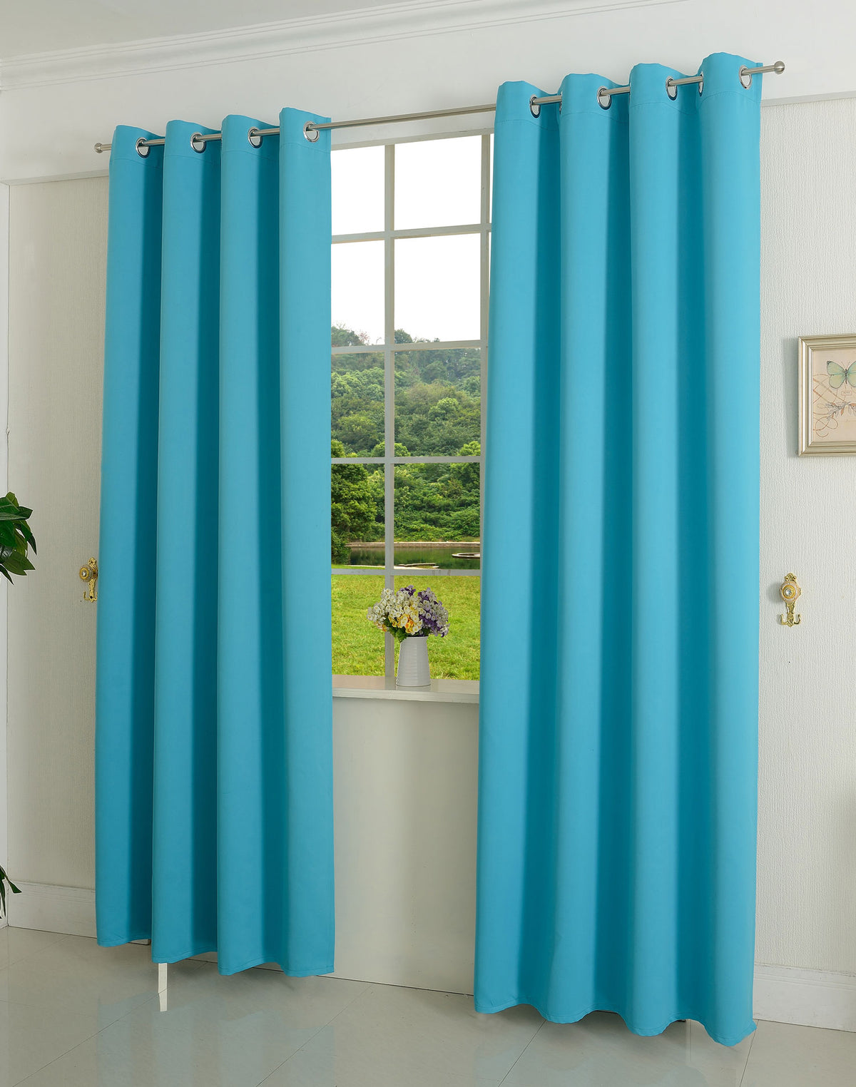 Verdunkelungsvorhang Ösen matt uni Farben blickdicht Blackout 20600 Türkis 245x135 (HxB) Vorhang 20600tuerkis_429eb3dd-db0d-473a-8451-11e1ed0b60d6 | gerdinenbox.com