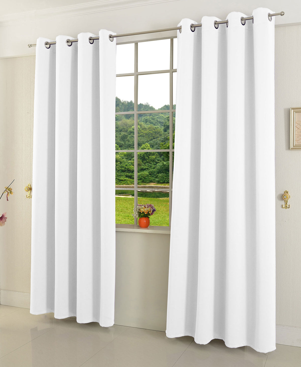 Verdunkelungsvorhang Ösen matt uni Farben blickdicht Blackout 20600 Weiß 175x135 (HxB) Vorhang 20600weiss | gerdinenbox.com