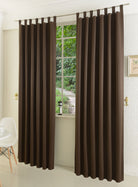 Verdunkelungsvorhag mit Schlaufen matt uni Farben aus weichfallenden blickdichten Stoff blickdicht Blackout 20610 Braun 245x135 (HxB) Vorhang 20610braun | gerdinenbox.com