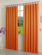 Verdunkelungsvorhag mit Schlaufen matt uni Farben aus weichfallenden blickdichten Stoff blickdicht Blackout 20610 Orange 245x135 (HxB) Vorhang 20610orange | gerdinenbox.com