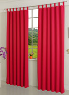 Verdunkelungsvorhag mit Schlaufen matt uni Farben aus weichfallenden blickdichten Stoff blickdicht Blackout 20610 Rot 245x135 (HxB) Vorhang 20610rot | gerdinenbox.com