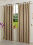 Verdunkelungsvorhag mit Schlaufen matt uni Farben aus weichfallenden blickdichten Stoff blickdicht Blackout 20610 Sand 245x135 (HxB) Vorhang 20610sand | gerdinenbox.com