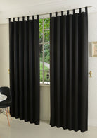 Verdunkelungsvorhag mit Schlaufen matt uni Farben aus weichfallenden blickdichten Stoff blickdicht Blackout 20610 Schwarz 245x135 (HxB) Vorhang 20610schwarz | gerdinenbox.com