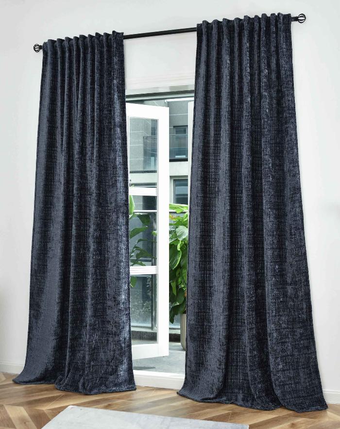 2er Set Vorhänge Chenille Jacquard »RIGA« mit Multiband-Aufhängung Luxuriöser Stil für Ihr Zuhause 2023500-2 Blau Vorhang Set 47595873370376_027938f0-e9eb-49ff-bb2f-f998d7840614 | gerdinenbox.com
