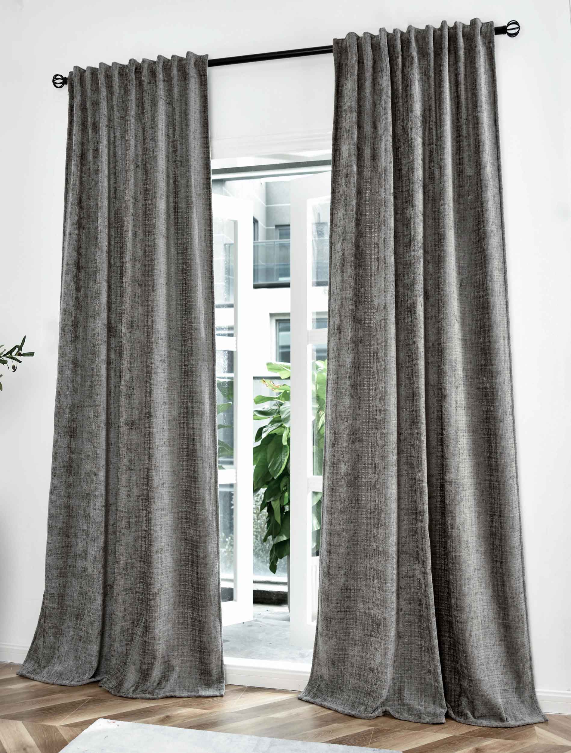 2er Set Vorhänge Chenille Jacquard »RIGA« mit Multiband-Aufhängung Luxuriöser Stil für Ihr Zuhause 2023500-2 Grau Vorhang Set 47595879465224_124e8e89-5656-466c-9883-dd2654c5061d | gerdinenbox.com