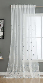 Gardine Raschel Stickerei Design »Florenz« Multiband für Gardinenschiene und Gardinenstange Elegante Fensterdekoration 2023200 Gardinenschal 593A0106-1 | gerdinenbox.com