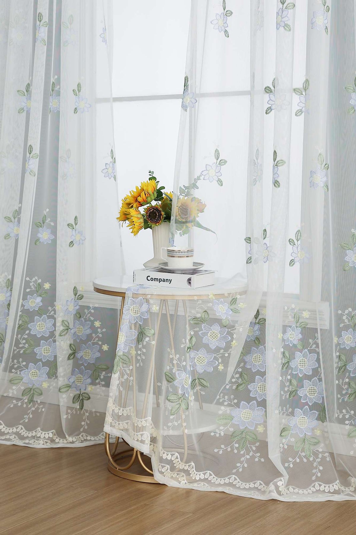 Gardine Raschel Stickerei Design »Florenz« Multiband für Gardinenschiene und Gardinenstange Elegante Fensterdekoration 2023200 Gardinenschal 593A0119 | gerdinenbox.com