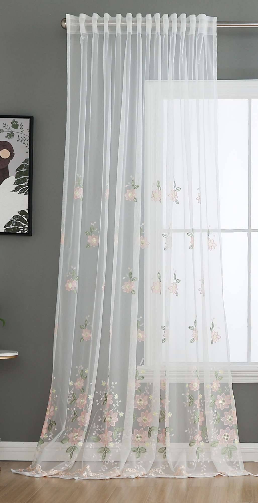 Gardine Raschel Stickerei Design »Florenz« Multiband für Gardinenschiene und Gardinenstange Elegante Fensterdekoration 2023200 Gardinenschal 593A0145-1 | gerdinenbox.com