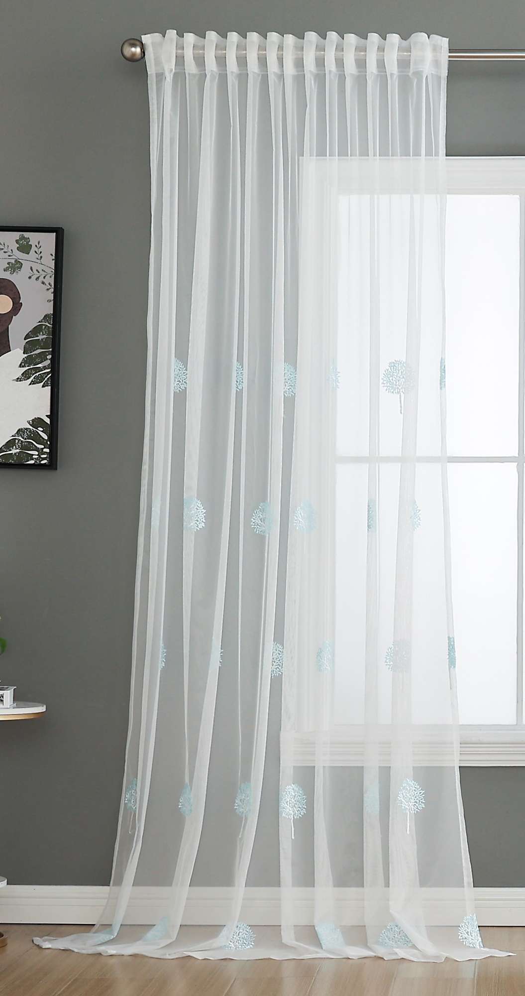 Gardine Raschel Stickerei Design »Florenz« Multiband für Gardinenschiene und Gardinenstange Elegante Fensterdekoration 2023200 Gardinenschal 593A0174-1 | gerdinenbox.com